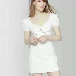 White Wild Fable Dress M with how